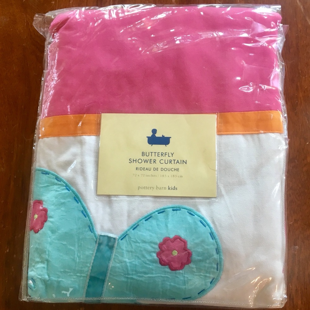 NIP Pottery Barn Kids Butterfly Shower Curtain